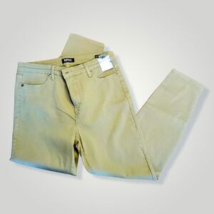 Green stretch high rise skinny jeans, Size 10/30 | Buffalo